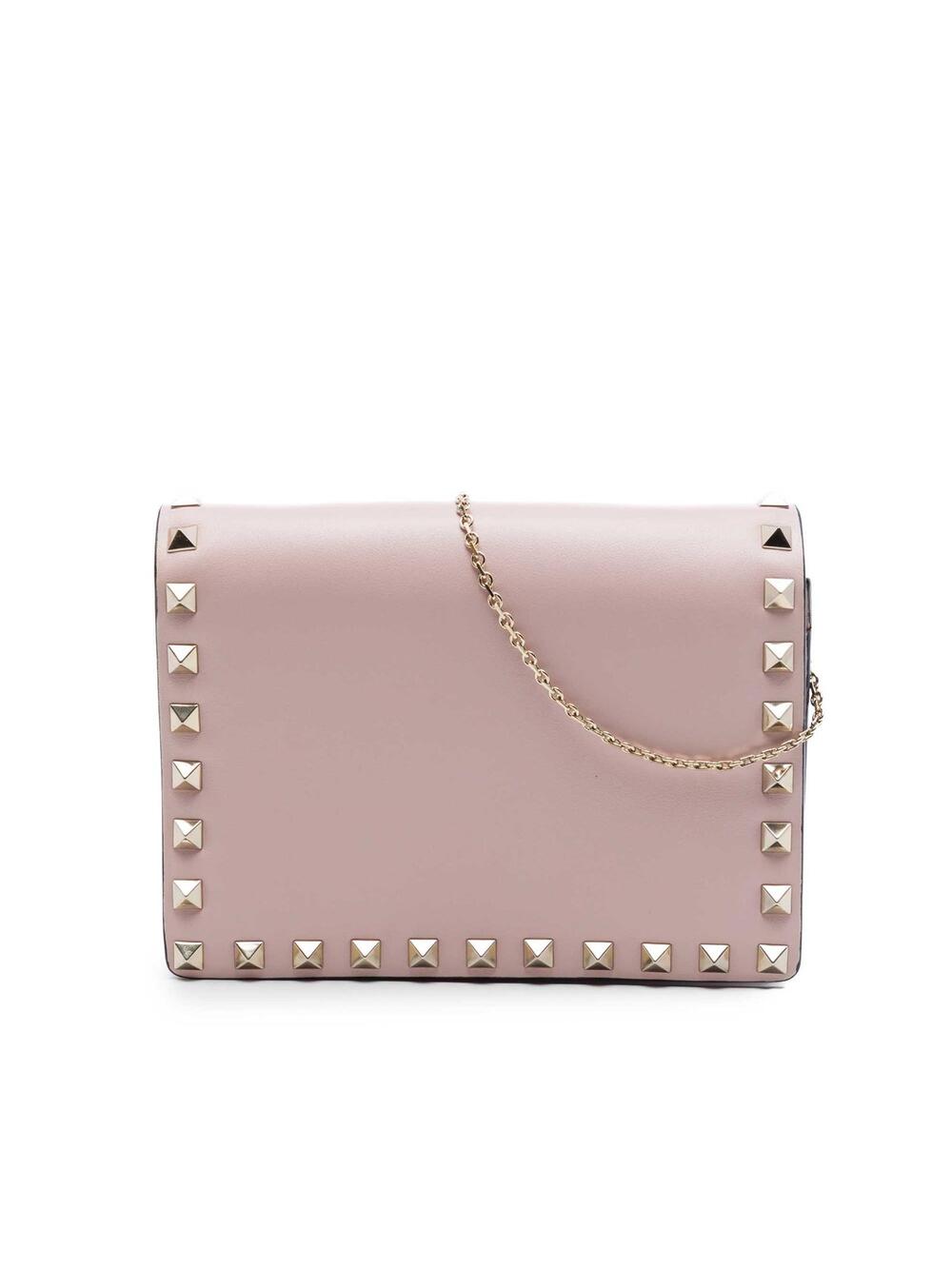 Valentino Leather Rockstud Chain Pouch #345915V52B